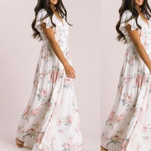 NWT Morning Lavendar Charlotte Floral Wrap Maxi